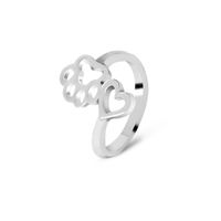 Moda Ahueca Hacia Fuera El Anillo De La Pata Del Perro Del Amor Animal Pequeño Gato Pata Impresión Anillo Unisex Anillo Al Por Mayor main image 1