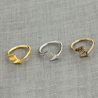 Fashion Retro Punk Arrow Ring Tail Ring Adjustable Opening Bow Arrow Ring Accessories main image 4