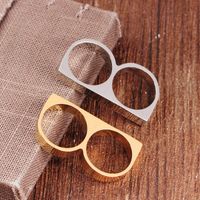 Fashion Exaggerated Punk Men's Hip-hop Ring Letter B-shaped Ring Wholesale main image 3