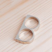 Fashion Exaggerated Punk Men's Hip-hop Ring Letter B-shaped Ring Wholesale main image 6