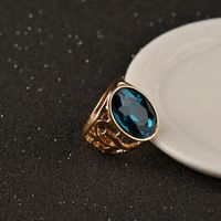 Fashion Simple Golden Agate Ladies Ring Accessories Personality Retro Ring Wholesale main image 3