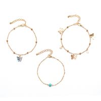 Jewelry Wholesale Temperament Butterfly Anklet Natural Abalone Shell Turquoise Foot Ornaments Wholesale main image 5
