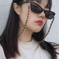 Fashion Jewelry Geometric Single-layer Chain Accessories Retro Handmade Flannel Winding Glasses Chain main image 1
