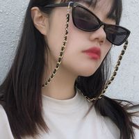 Fashion Jewelry Geometric Single-layer Chain Accessories Retro Handmade Flannel Winding Glasses Chain main image 2