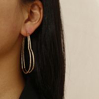 Fashion Jewelry Wild Temperament Outline Geometric Earrings Business Hollow  Exaggerated Earrings Set main image 3
