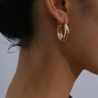 Jewelry Personality Retro English Alphabet Micro-inlay Earrings Simple Thread Ring Exaggerated Earrings Set main image 3