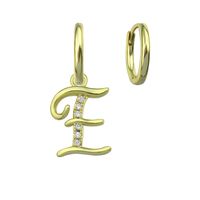 New 26 Letter Earrings Jewelry Simple Earrings Retro Fashion Earrings Gift Wholesale sku image 5