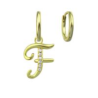 New 26 Letter Earrings Jewelry Simple Earrings Retro Fashion Earrings Gift Wholesale sku image 6