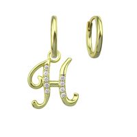 New 26 Letter Earrings Jewelry Simple Earrings Retro Fashion Earrings Gift Wholesale sku image 8