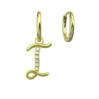 New 26 Letter Earrings Jewelry Simple Earrings Retro Fashion Earrings Gift Wholesale sku image 9