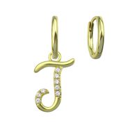 New 26 Letter Earrings Jewelry Simple Earrings Retro Fashion Earrings Gift Wholesale sku image 10