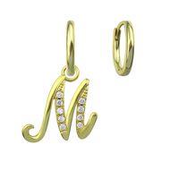 New 26 Letter Earrings Jewelry Simple Earrings Retro Fashion Earrings Gift Wholesale sku image 13