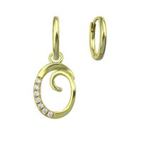 New 26 Letter Earrings Jewelry Simple Earrings Retro Fashion Earrings Gift Wholesale sku image 15