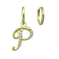 New 26 Letter Earrings Jewelry Simple Earrings Retro Fashion Earrings Gift Wholesale sku image 16