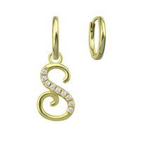 New 26 Letter Earrings Jewelry Simple Earrings Retro Fashion Earrings Gift Wholesale sku image 19