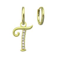 New 26 Letter Earrings Jewelry Simple Earrings Retro Fashion Earrings Gift Wholesale sku image 20