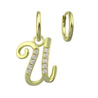New 26 Letter Earrings Jewelry Simple Earrings Retro Fashion Earrings Gift Wholesale sku image 21