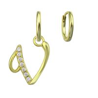 New 26 Letter Earrings Jewelry Simple Earrings Retro Fashion Earrings Gift Wholesale sku image 22