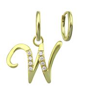 New 26 Letter Earrings Jewelry Simple Earrings Retro Fashion Earrings Gift Wholesale sku image 23