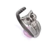 Hot Selling Animal Little Owl Opening Rings Nihaojewelry Fashion Retro Ring Tail Wholesale sku image 2
