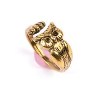 Hot Selling Animal Little Owl Opening Rings Nihaojewelry Fashion Retro Ring Tail Wholesale sku image 1