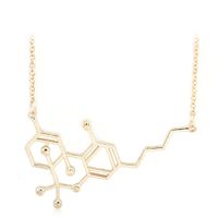 Women's Necklace Chain Clavicle Chain Fashion Popular Personality Jewelry Physical And Chemical Biological Molecular Structure Necklace Accessories sku image 1