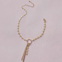Fashion Jewelry Temperament Stars With Diamond Tassel Handmade Necklace Choker Clavicle Chain sku image 1