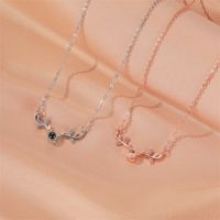 Fashion Necklace Girl’s All The Way With You Elk Pendant 100 Languages I Love You Clavicle Chain main image 4