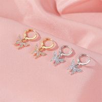 Korean Fashion Earrings Temperament Diamond Small Butterfly Earrings Ear Buckle Super Fairy Forest Simple Earrings main image 4