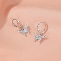 Korean Fashion Earrings Temperament Diamond Small Butterfly Earrings Ear Buckle Super Fairy Forest Simple Earrings main image 6