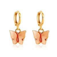 Korean New Butterfly Earrings Summer Temperament Super Fairy Butterfly Earrings Ear Buckle Wind Color Acrylic Earrings main image 6