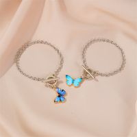 Summer New Product Gradient Butterfly Necklace Couple Clavicle Chain Butterfly Bracelet Wholesale main image 3