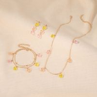 Summer Fun Set Jewelry  Butterfly Necklace Sweet Fairy Long Butterfly Earring Bracelet Set Wholesale main image 4