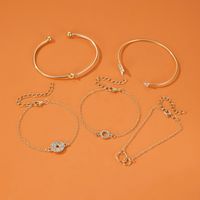 Hot Sale 5-piece Bracelet Fashion Arrow Suit Bracelet  Personality Trend Star Circle Diamond Bracelet Set Wholesale main image 5