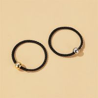 Hot Sale Transfer Bead Ring Natal Year Simple Men And Women Stretch Hand-woven Gold Beads Red Rope Ring Wholesale main image 4