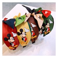 Original Korean Retro Custom Cartoon Color Matching Bow Letter Headband Wild Hairpin Jewelry Headband Wholesale main image 1