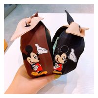 Original Korean Retro Custom Cartoon Color Matching Bow Letter Headband Wild Hairpin Jewelry Headband Wholesale main image 5