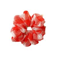 Korean College Style Sub Hair Rope Simple Wild Chiffon Hair Ring Head Rope Check Rubber Band Ring Hair Accessories Wholesale main image 6