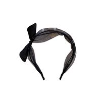 Korean Fashion  Organza Pearl Hair Band Simple Polka Dot Bow Rabbit Ears Thin Headband Fashion Wild Hair Hole Headdress main image 6