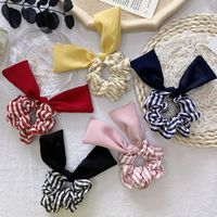 Hair Ring New Plaid Color Cloth Pig Fat Bow Hair Rope Headdress Scrunchies Wholesale main image 1