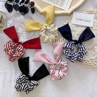 Hair Ring New Plaid Color Cloth Pig Fat Bow Hair Rope Headdress Scrunchies Wholesale main image 6