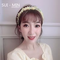 Korean Style  Mermaid  Fold Headband Retro Candy Color Wave Headband Lace French Fabric Hair Accessories Hair Hole main image 5