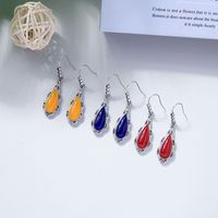 Personnalité Rétro Boucles D&#39;oreilles Niche Goutte D&#39;eau Gemme Diamant Boucles D&#39;oreilles Banquet Sauvage Longues Boucles D&#39;oreilles En Gros main image 1