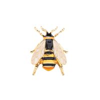 Niche French Enamel Glaze Alloy Jewelry Personality Temperament Suit Brooch Small And Simple Bee Brooch Wholesale main image 6
