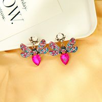 Korean Fashion 925 Silver Needle Earrings Personalized Diamond Retro Earrings Mori Girl Wild Bee Earrings Wholesale main image 4