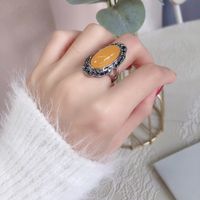 Geometric Wild Temperament Exaggerated Personality Index Finger Ring Creative Design Sense Diamond Retro Ring Wholesale main image 5