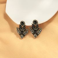 Crystal Diamond Earrings S925 Silver Needle Hollow Gemstone Earrings Banquet Wild Flower Earrings Wholesale main image 1