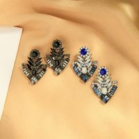 Crystal Diamond Earrings S925 Silver Needle Hollow Gemstone Earrings Banquet Wild Flower Earrings Wholesale main image 5