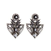 Crystal Diamond Earrings S925 Silver Needle Hollow Gemstone Earrings Banquet Wild Flower Earrings Wholesale main image 6