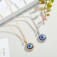Wholesale Jewelry Fashion Devil's Eye Alloy Rhinestone Pendant Necklace main image 1
